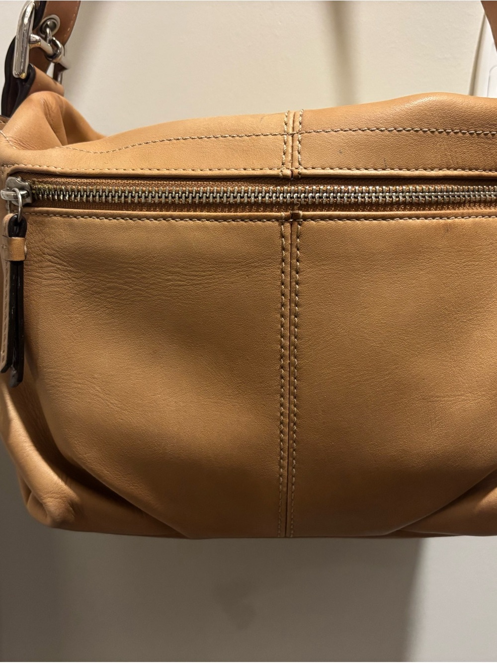Coach Leather Crossbody Bag in Tan